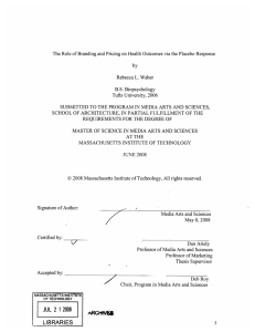 The Role  of Branding  and Pricing on Health ... by Rebecca  L. Waber B.S.  Biopsychology