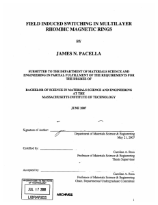 FIELD INDUCED  SWITCHING  IN MULTILAYER JAMES N.  PACELLA BY