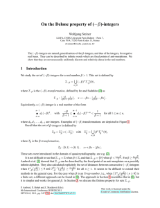 β On the Delone property of ( )-integers −