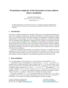 Permutation complexity of the fixed points of some uniform binary morphisms