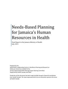 Needs-Based Planning for Jamaica’s Human Resources in Health