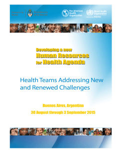 1 Working Document for the Regional Meeting on Human Resources for...
