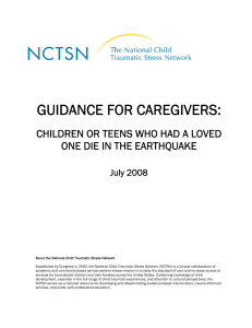 GUIDANCE FOR CAREGIVERS:  CHILDREN OR TEENS WHO HAD A LOVED