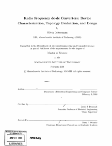 Radio  Frequency  dc-dc  Converters: Device by
