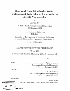 Design  and  Control  of  a ... Underactuated  Snake  Robot  with  Application ... Aircraft  Wing  Assembly