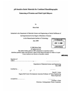 pH-Sensitive  Resist  Materials for Combined Photolithographic