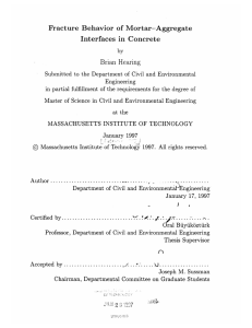 Fracture Behavior  of  Mortar-Aggregate Interfaces  in  Concrete