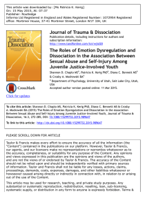This article was downloaded by: [Ms Patricia K. Kerig] Publisher: Routledge