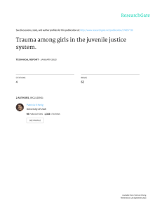 Trauma	among	girls	in	the	juvenile	justice system. 4 62