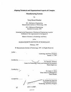 Aligning  Technical  and Organizational Aspects  of Complex by