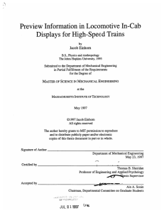 Preview  Information in Locomotive  In-Cab Jacob Einhorn