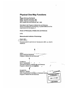 Physical Functions One-Way