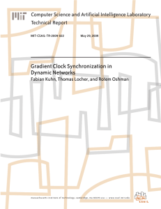 Gradient Clock Synchronization in Dynamic Networks Computer Science and Artificial Intelligence Laboratory