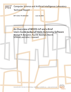 An Overview of MOOS-IvP and a Brief Technical Report