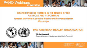 CONTRIBUTION OF NURSING IN THE REGION OF THE