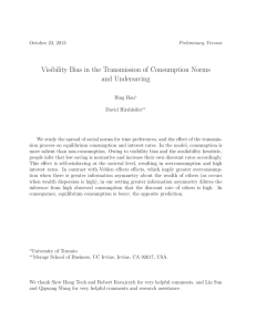 Visibility Bias in the Transmission of Consumption Norms and Undersaving