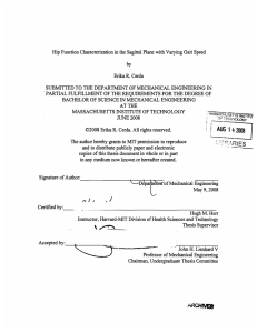 Hip Function  Characterization  in the  Sagittal ... by Erika R. Cerda