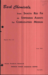 D' ekm4aei from SHASTA RED FIR for CORRUGATING MEDIUM STIFFENING AGENTS