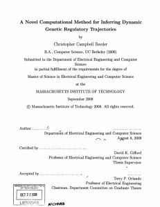 A  Novel  Computational  Method  for ... Genetic  Regulatory  Trajectories Christopher  Campbell  Reeder