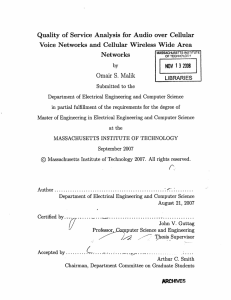 Quality  of  Service  Analysis  for ... Voice  Networks  and  Cellular  Wireless