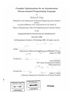 Compiler  Optimizations  for  an  Asynchronous