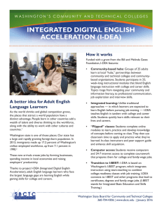 INTEGRATED DIGITAL ENGLISH ACCELERATION (I-DEA) How it works