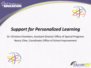 Support for Personalized Learning