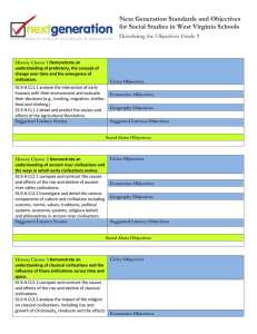 Next Generation Standards and Objectives Deisolating the Objectives Grade 9