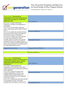 Next Generation Standards and Objectives Deisolating the Objectives Grade 11