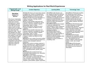 Writing Applications for Real World Experiences  Narrative Programmatic Level