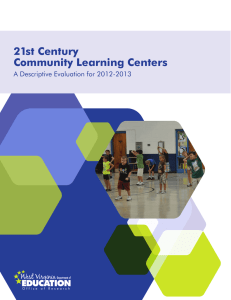 21st Century Community Learning Centers A Descriptive Evaluation for 2012-2013