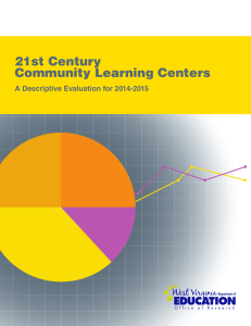 21st Century Community Learning Centers A Descriptive Evaluation for 2014-2015