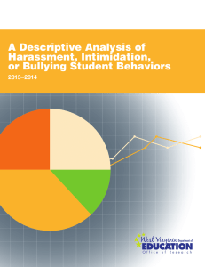A Descriptive Analysis of Harassment, Intimidation, or Bullying Student Behaviors 2013–2014