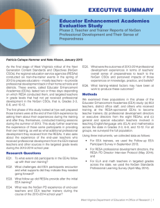 EXECUTIVE SUMMARY Educator Enhancement Academies Evaluation Study