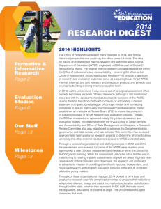 RESEARCH DIGEST 2014 2014 HIGHLIGHTS