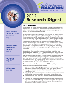 2012 Research Digest 2012 Highlights