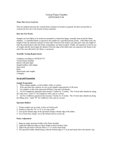 Vertical Flame Chamber ASTM D6413-94