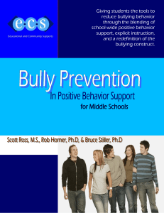 Giving students the tools to reduce bullying behavior through the blending of