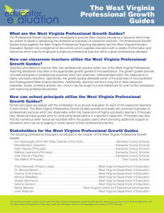The West Virginia Professional Growth Guides