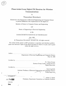 .$ Phase-locked  Loop  Digital  FM  Receiver ... Communications Thunyachate  Ekvetchavit