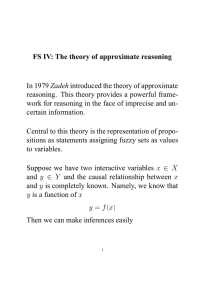 FS IV: The theory of approximate reasoning Zadeh