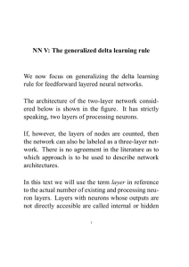 NN V: The generalized delta learning rule