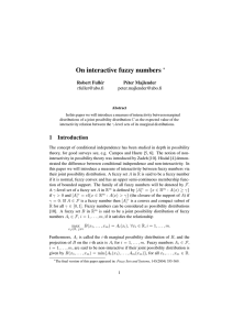 On interactive fuzzy numbers ∗ Robert Full´er P´eter Majlender