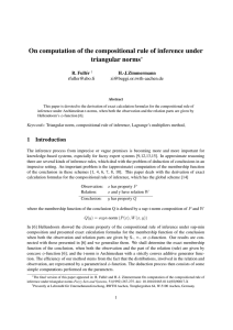 On computation of the compositional rule of inference under triangular norms ∗