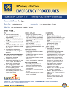 EmErgEncy ProcEdurEs WHAT To do…