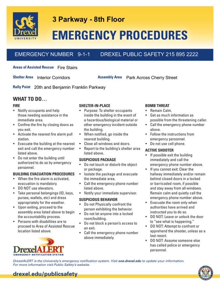 Emergency Procedures What To Do