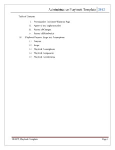 Administrative Playbook Template 2012