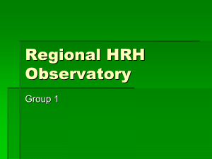 Regional HRH Observatory Group 1