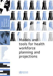 Models and tools for health workforce planning and