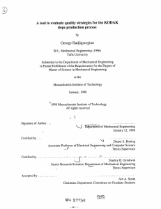 A tool  to evaluate  quality strategies  for... dope  production process George  Hadjigeorgiou